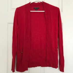 Y2K Banana Republic Cotton Blend Cardigan Sweater XS Cardinal Red